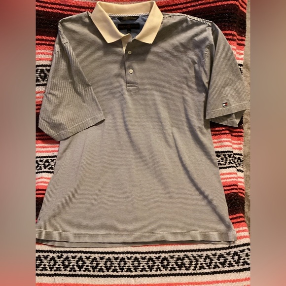 Tommy Hilfiger striped polo-SZ L - Picture 2 of 4